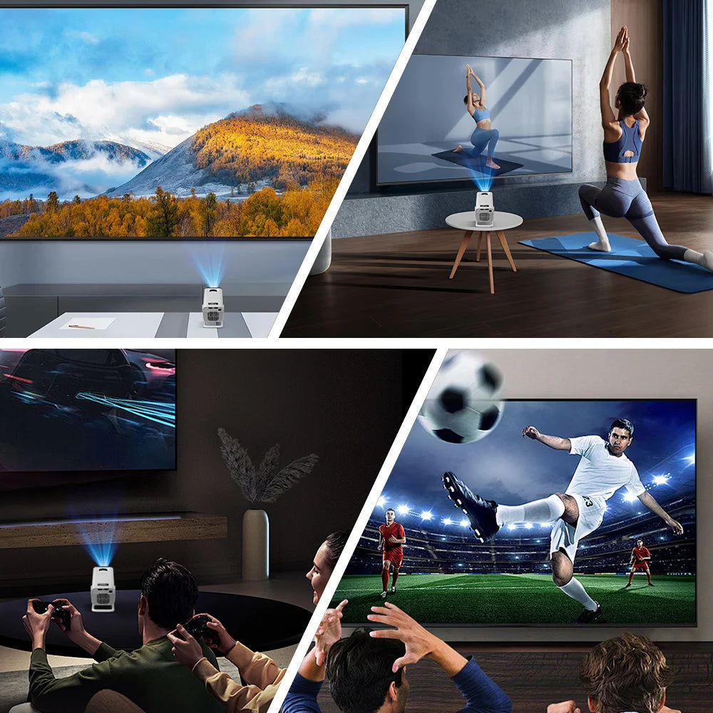 PROGAGA PG310 Mini proyector portátil 4K 1080P 720P Android 300Ansi BT5.4 Proyector PG310 Smart Home Theater proyector de vídeo al aire libre