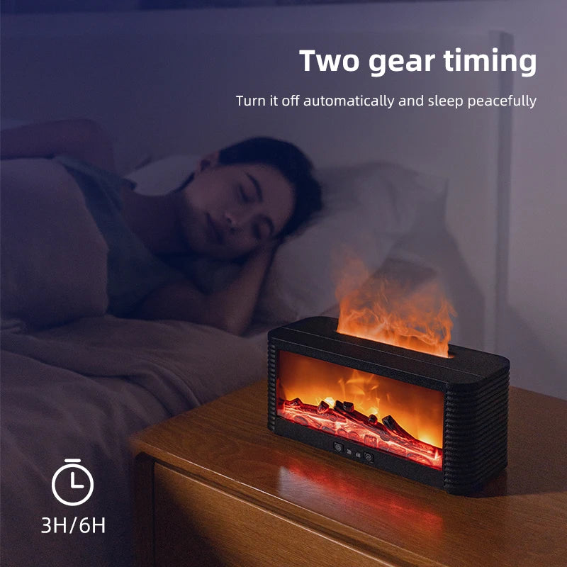Humidificador Chimenea Llama 250ml Temporizador