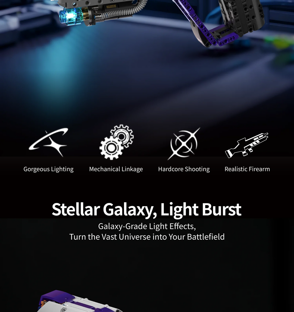 Juego de Bloques de Construcción de Pistola Mecánica con Luces, 1334 Piezas, Adorno de Escritorio de Pistola de Juguete, Juguete Educativo de Construcción de Modelos, Regalo de Cumpleaños