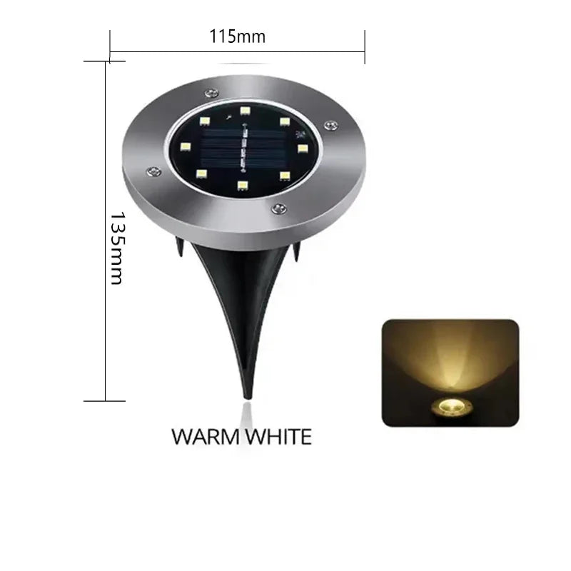 Luz Solar Subterránea LED para Jardín y Deck