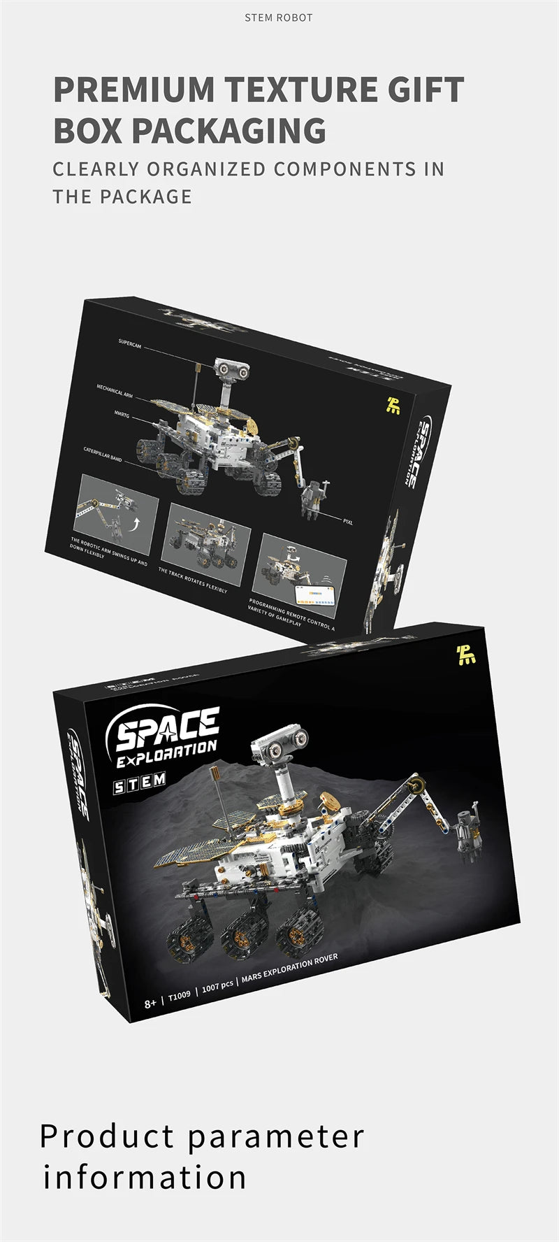 Bloques de construcción programables con brazo mecánico multieje, robot 5 en 1, juguetes de Control remoto, vástago interactivo, regalo de aprendizaje para niños