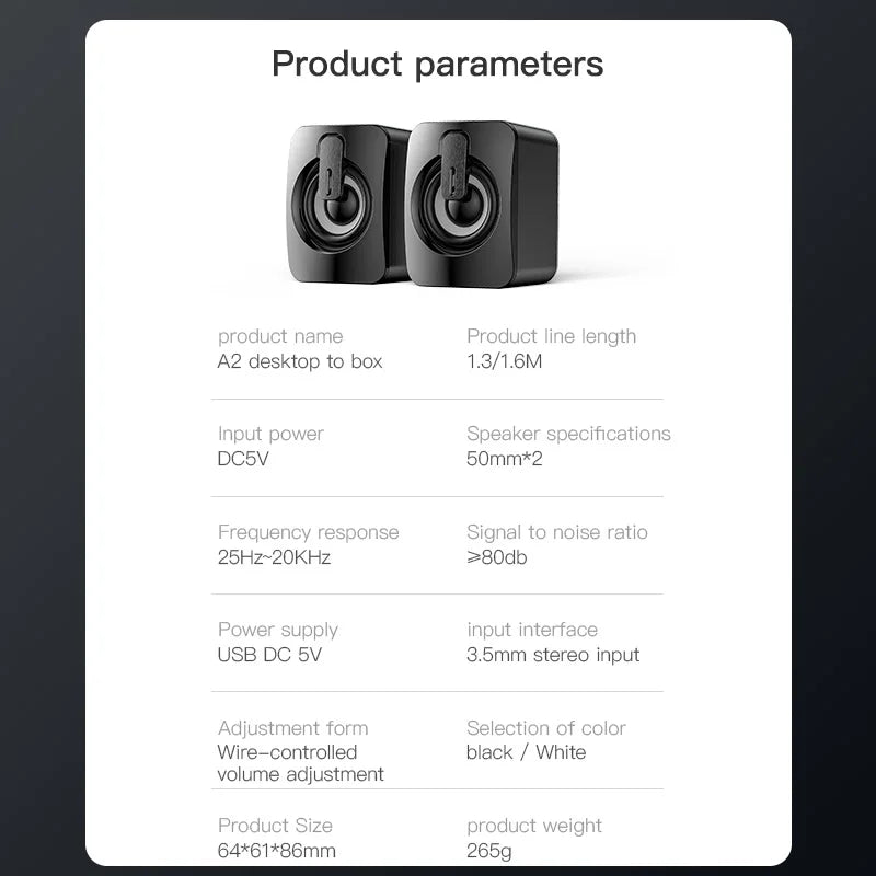 Altavoz estéreo USB inalámbrico con Bluetooth para ordenador de escritorio, portátil, PC, caja de sonido de música Musical para el hogar, Bluetooth, Altavoces