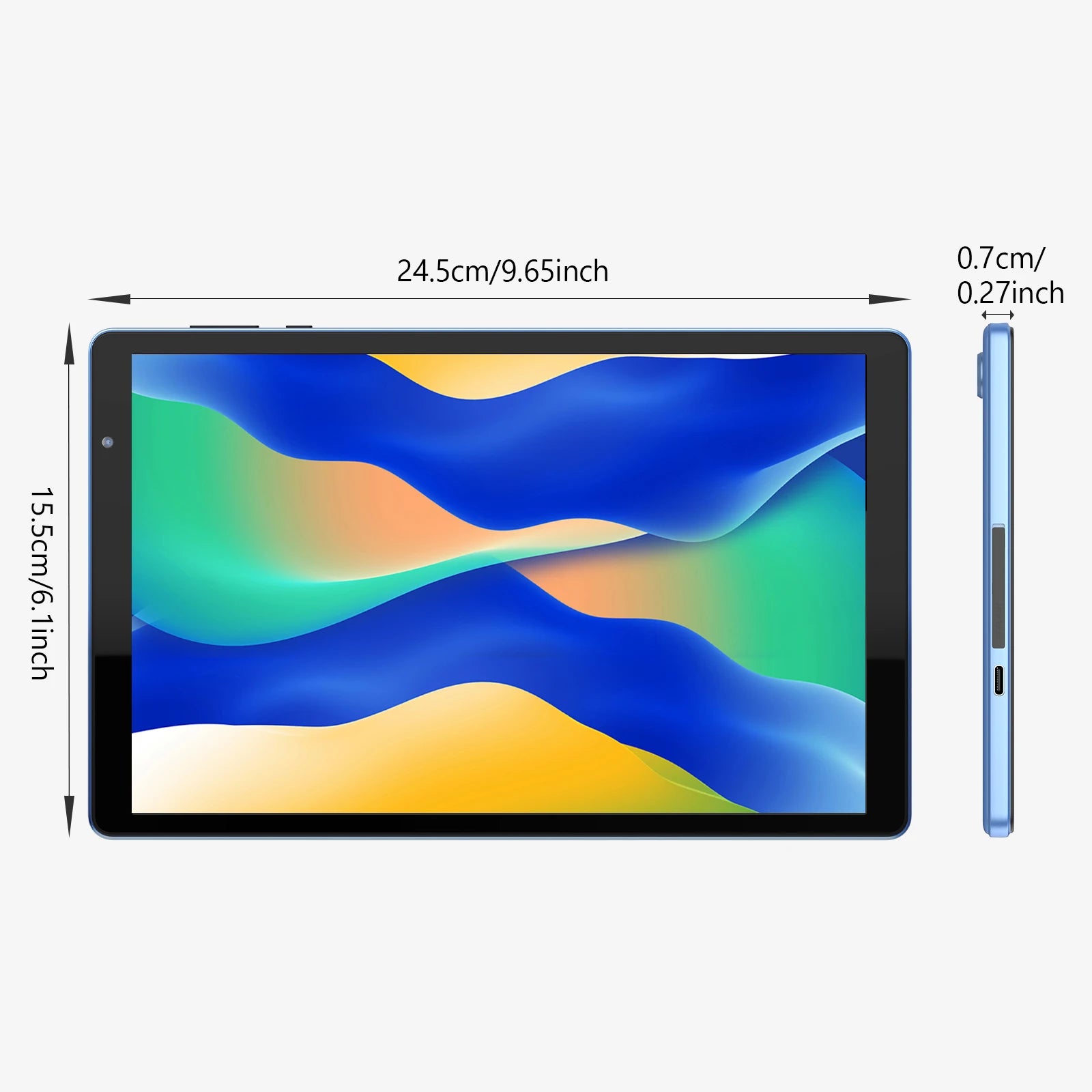 Tablet Android 14 de 10.1": 4GB RAM, 32GB ROM, Quad-Core, 6000mAh