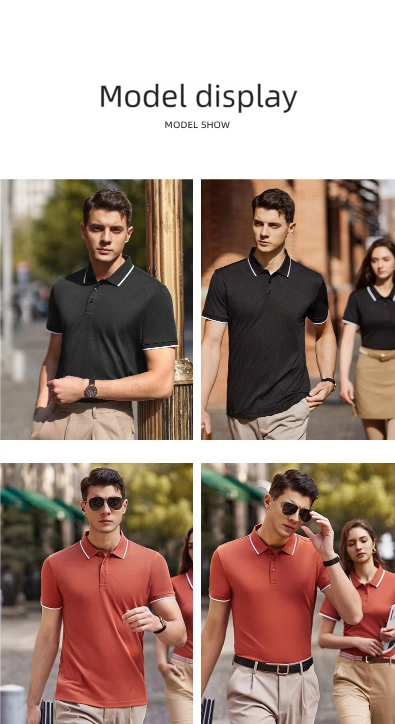 Camiseta de Seda Helada con Cuello Polo para Mujer