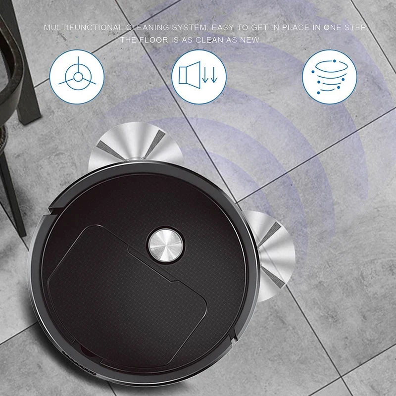 Robot Aspirador Mini 3 en 1, Inalámbrico para el Hogar, Barrido y Limpieza