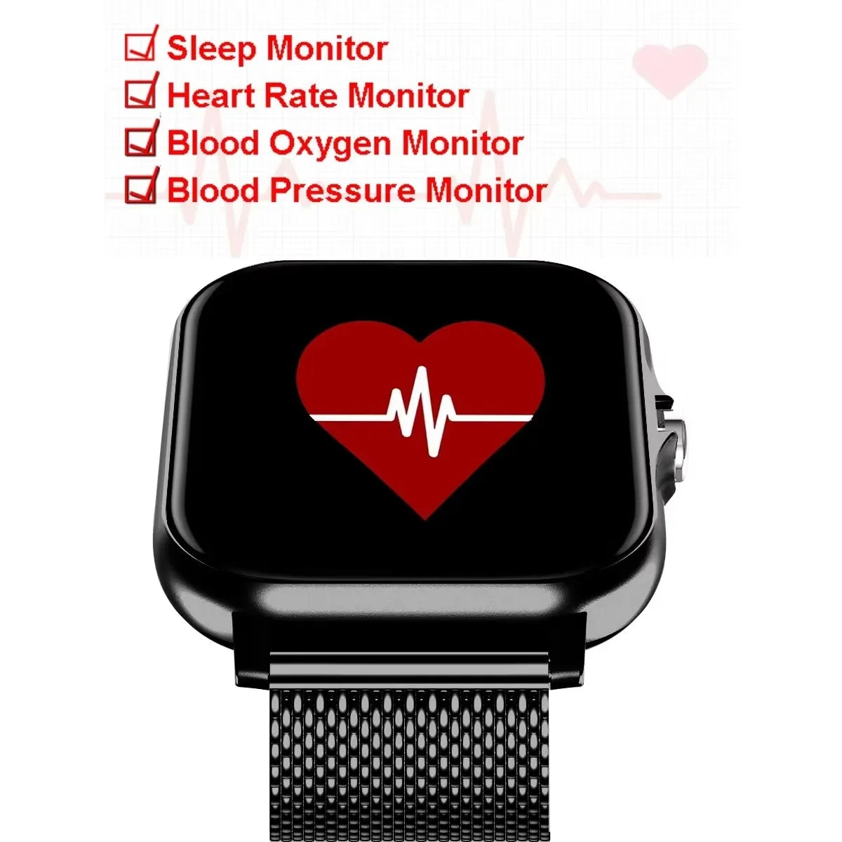 Reloj Inteligente Multifuncional con Bluetooth, Música, Fitness y Monitor de Sueño