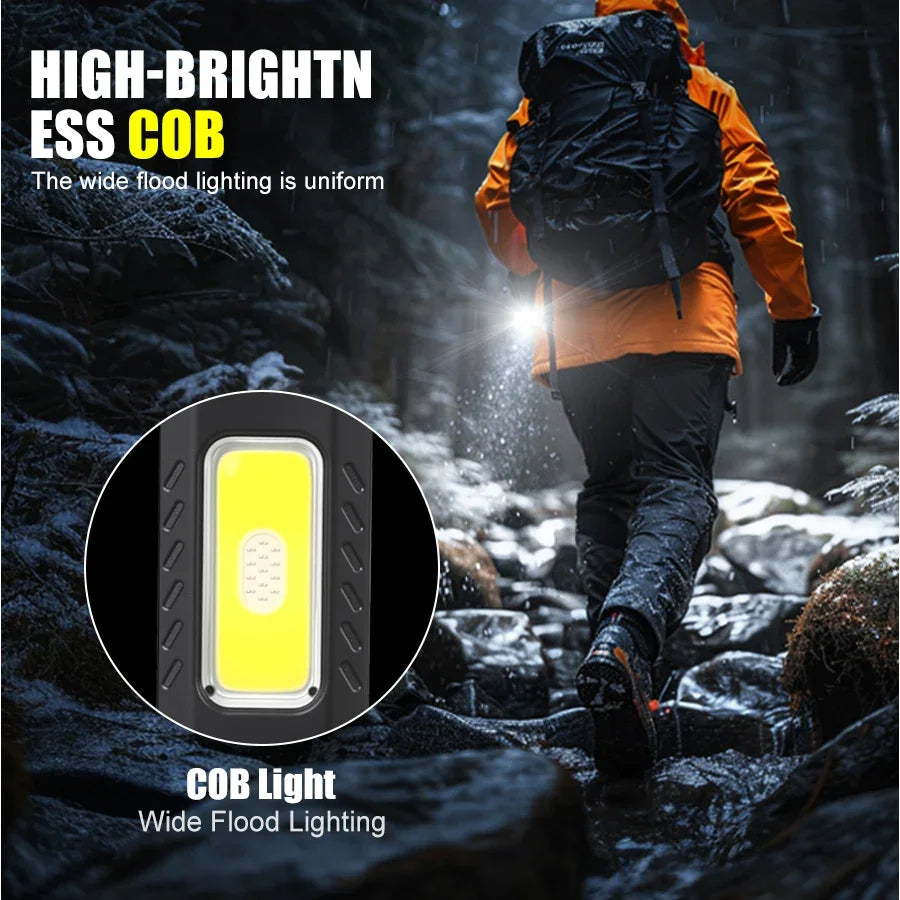 Llavero Linterna LED Mini Recargable Tipo C 550LM Portátil de Bolsillo
