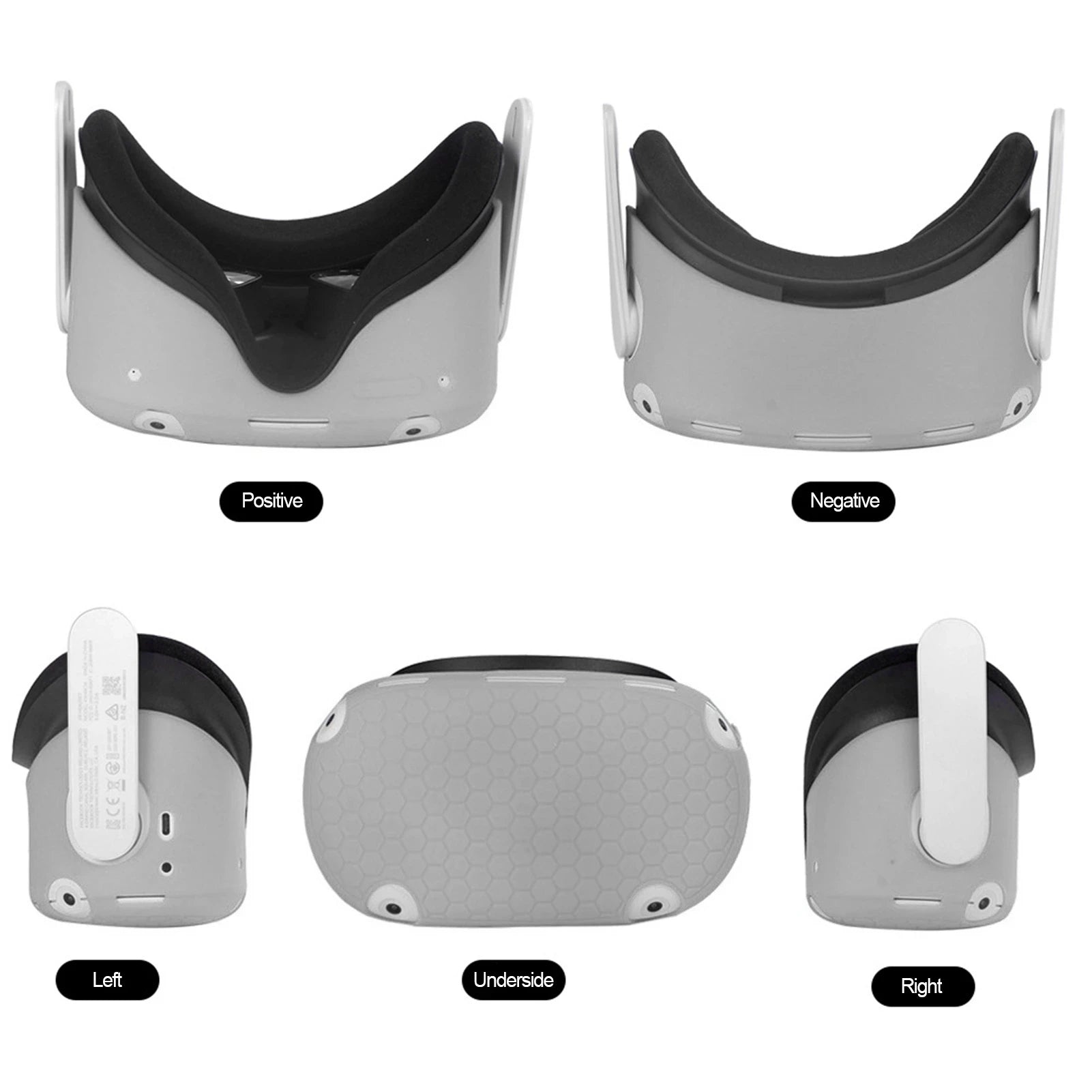 Funda de silicona para Oculus Quest 2 Quest2, accesorios inteligentes, gafas de realidad Virtual 3D VR, auriculares, casco, conjunto de protección de la piel