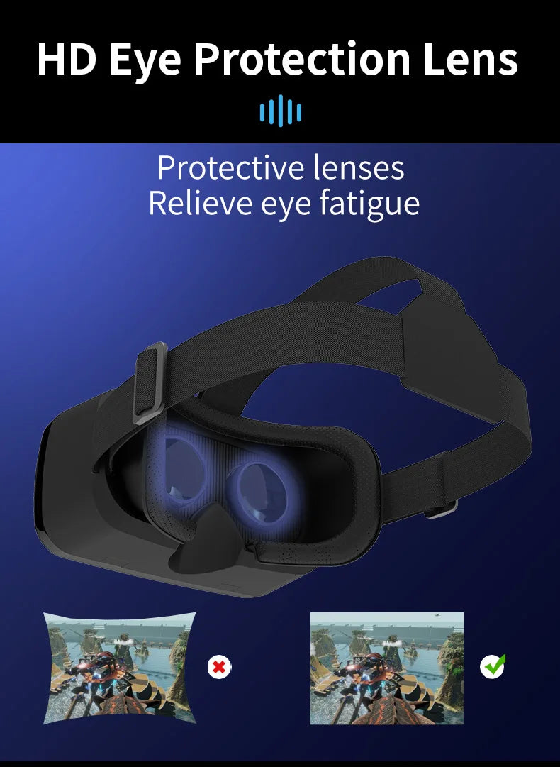 Gafas VR, Auriculares 3D, Dispositivos de Realidad Virtual, Casco, Lentes Viar, Gafas para Teléfono Inteligente, Controlador de Juegos Inteligente, Set de Visión
