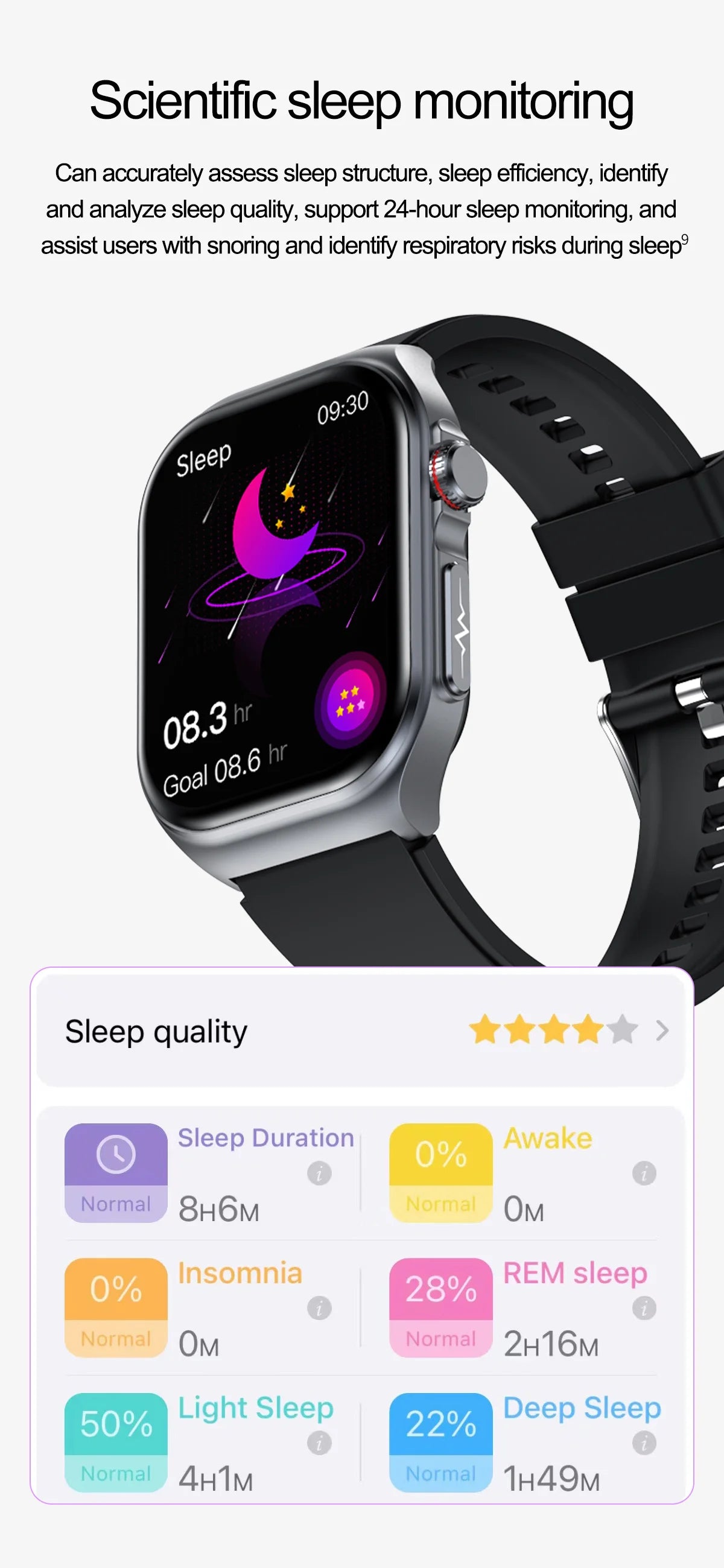 LIGE ET585 Reloj Inteligente AMOLED ECG
