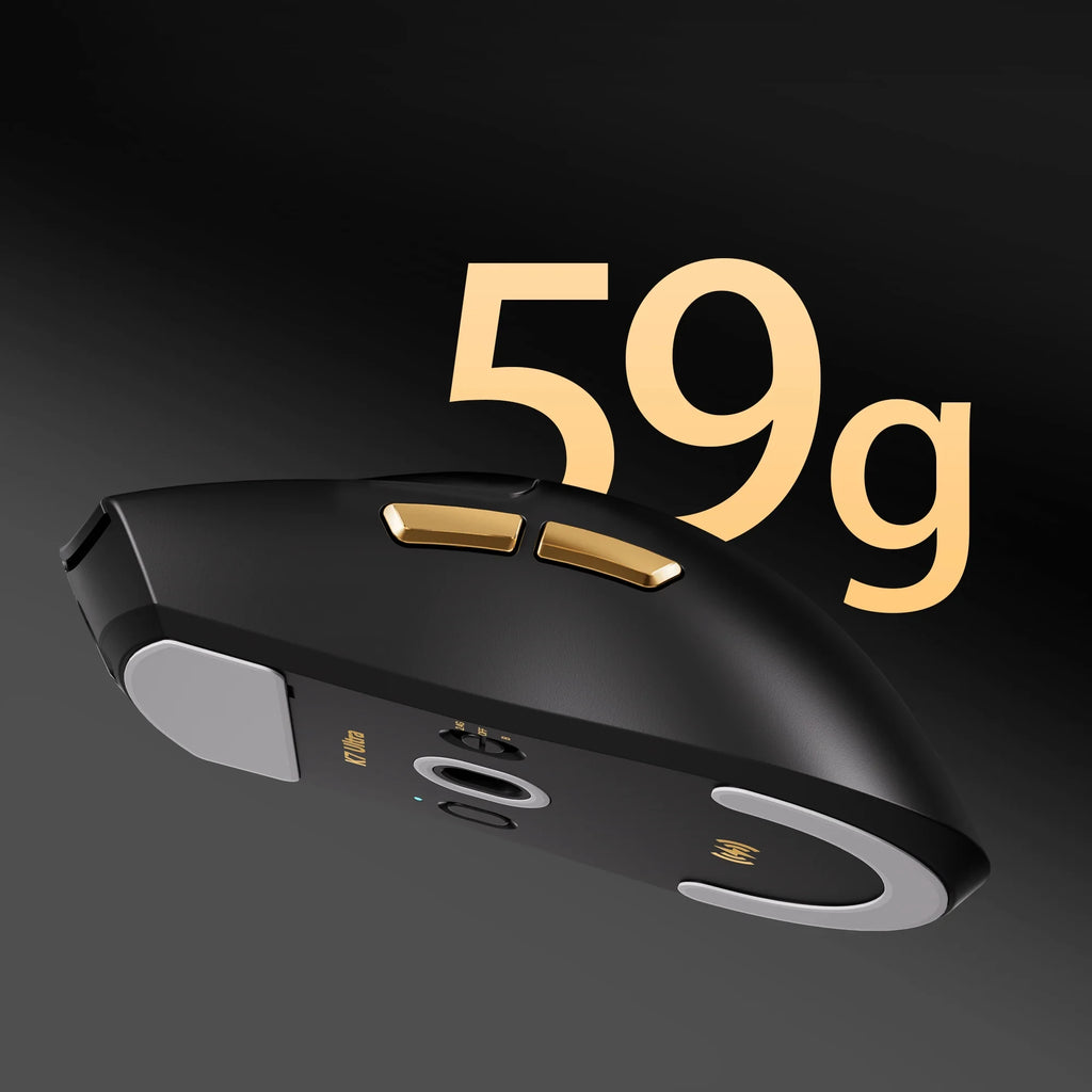 MCHOSE K7-ratón Ultra inalámbrico para juegos PAW3950, doble tasa de orollamiento de 8K, base de carga inalámbrica magnética ligera, para deportes y oficina