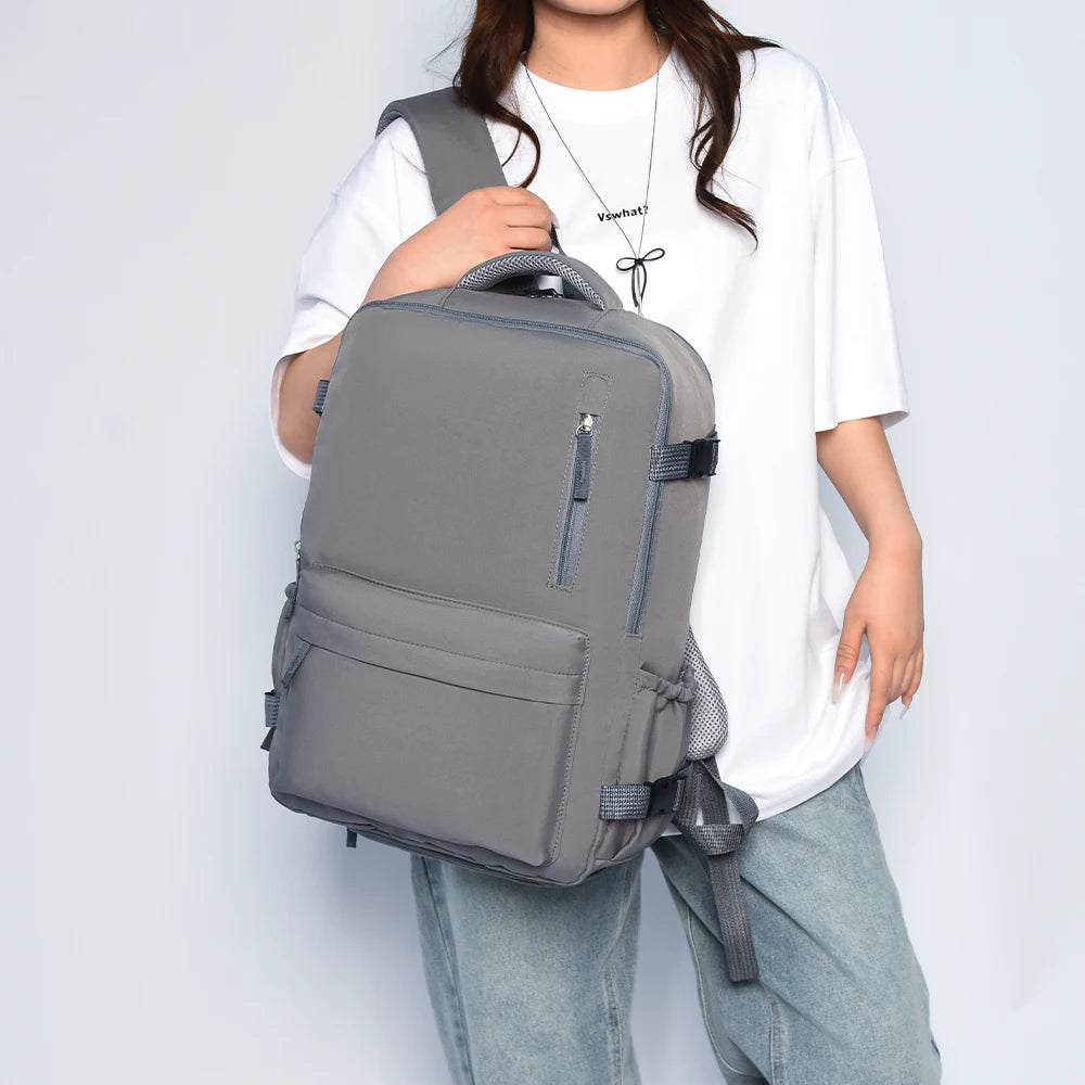 Juego de 2 piezas, 180 °     Mochila de Viaje con Apertura Completa y Bolsa de Aseo, Equipaje de Mano Ligero para Negocios, Escuela y Desplazamientos Diarios