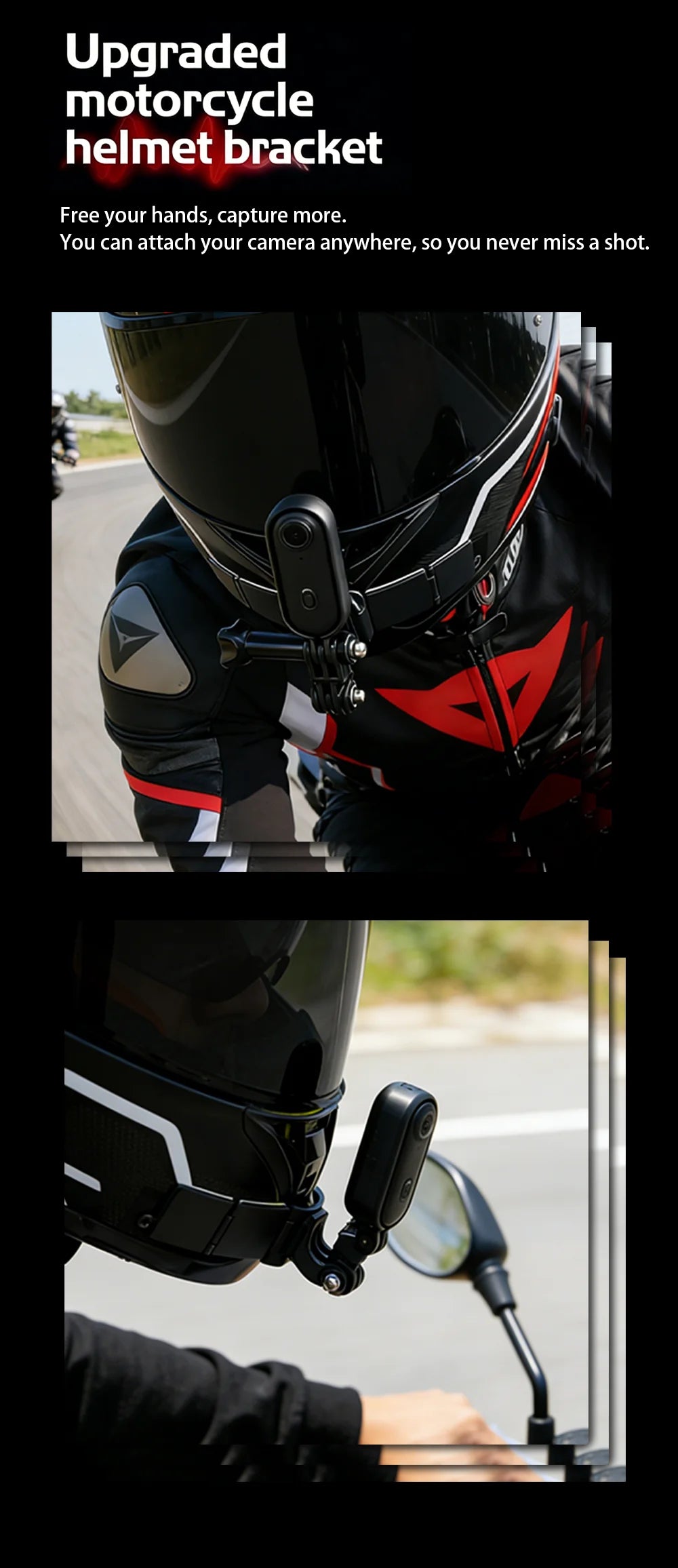 Cámara de acción 4K WiFi POV mini deportiva para motocicleta y ciclismo