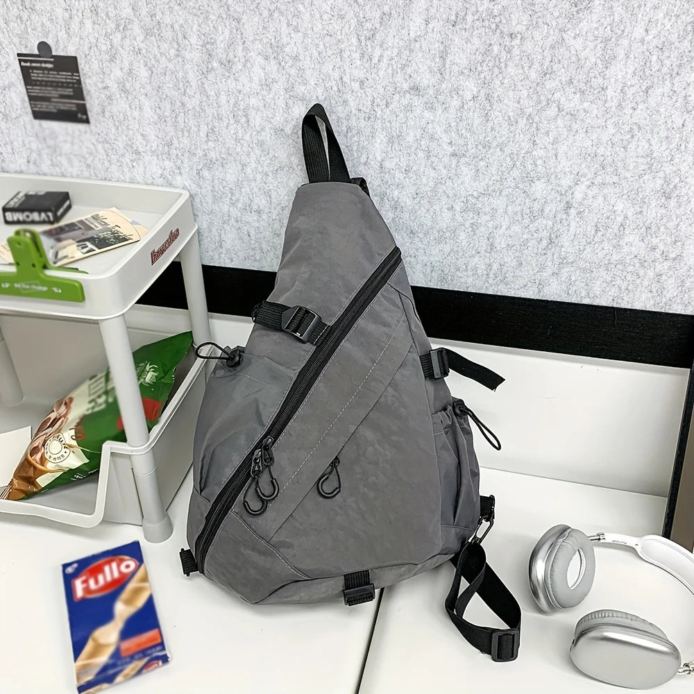 Bolso de pecho de gran capacidad, bolso de hombro deportivo, bolso de ciclismo, bolso de trabajo, nuevo bolso cruzado funcional y versátil
