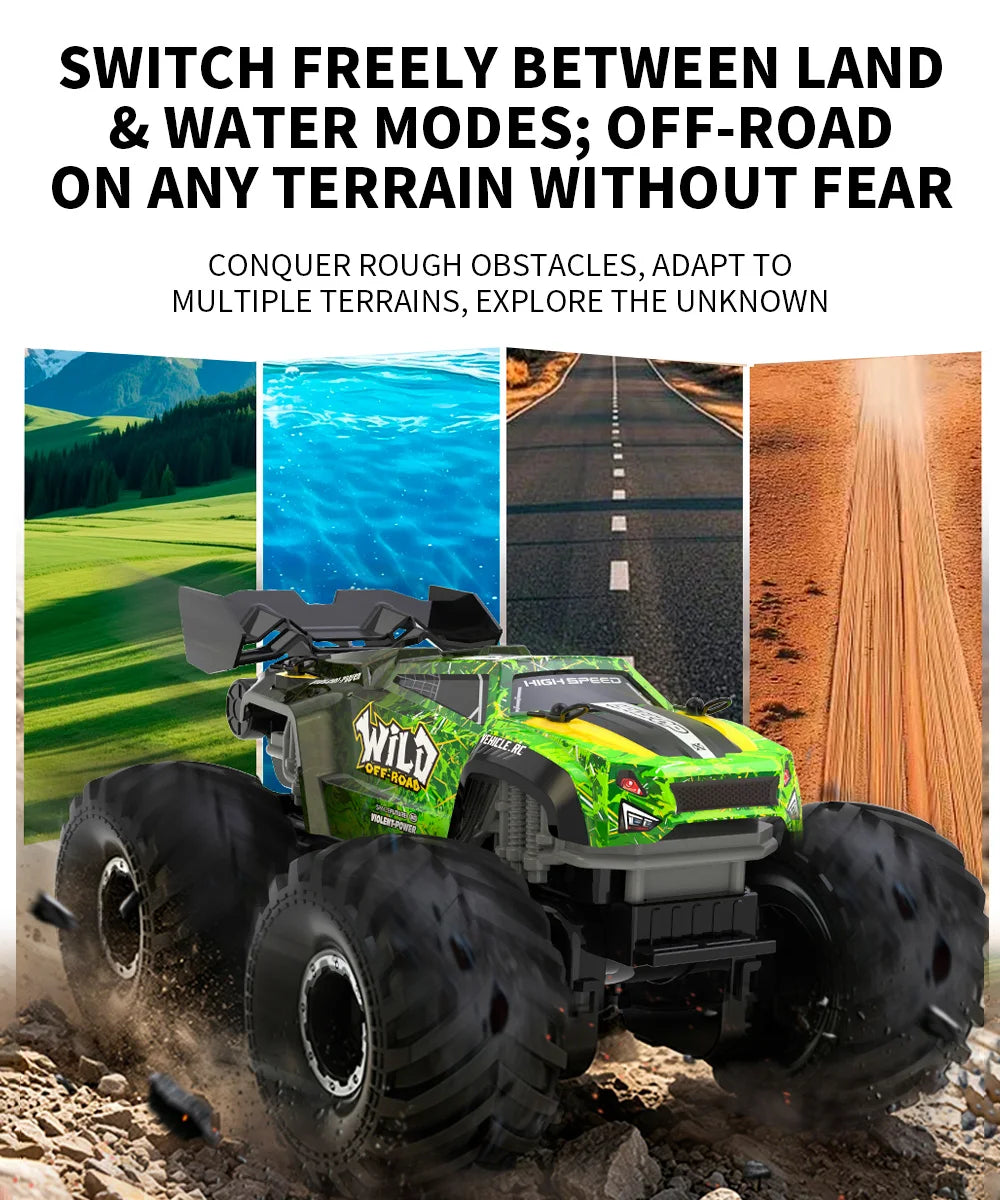 Monster Truck RC Anfibio 4WD Control Remoto Tierra y Agua