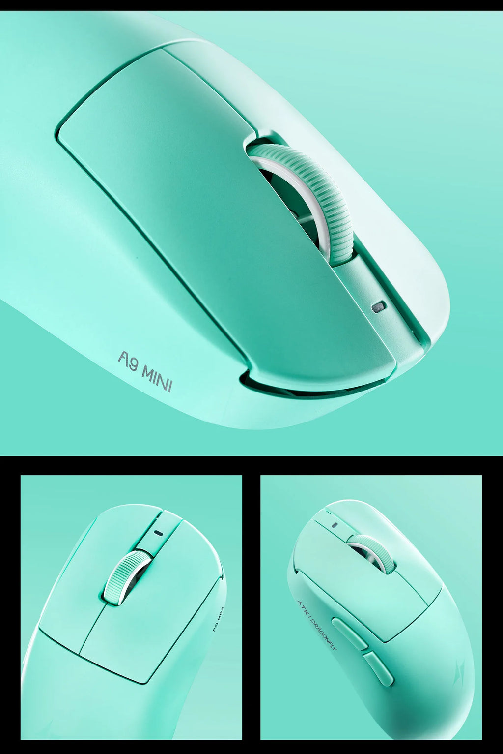 Ratón Inalámbrico para Juegos ATK A9 Air Plus A9 Mini Ultimate, 39g, Tamaño Pequeño/Mediano, PAW3955 MASTER 8K, Regalos para Gamers