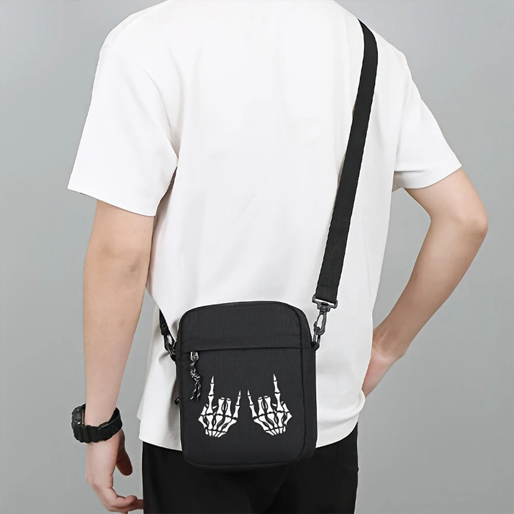 Bolso de Halloween para hombre, nuevo bolso cruzado de tela Oxford, ligero 100 100, elegante bolso de lona, bolso pequeño para hombre
