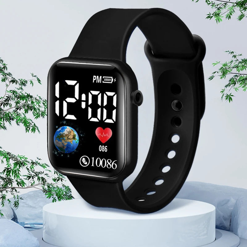 Relojes YIKAZE para niños, reloj Digital LED para niños, correa de silicona, reloj de pulsera electrónico de dibujos animados, reloj deportivo para niños y niñas, regalos