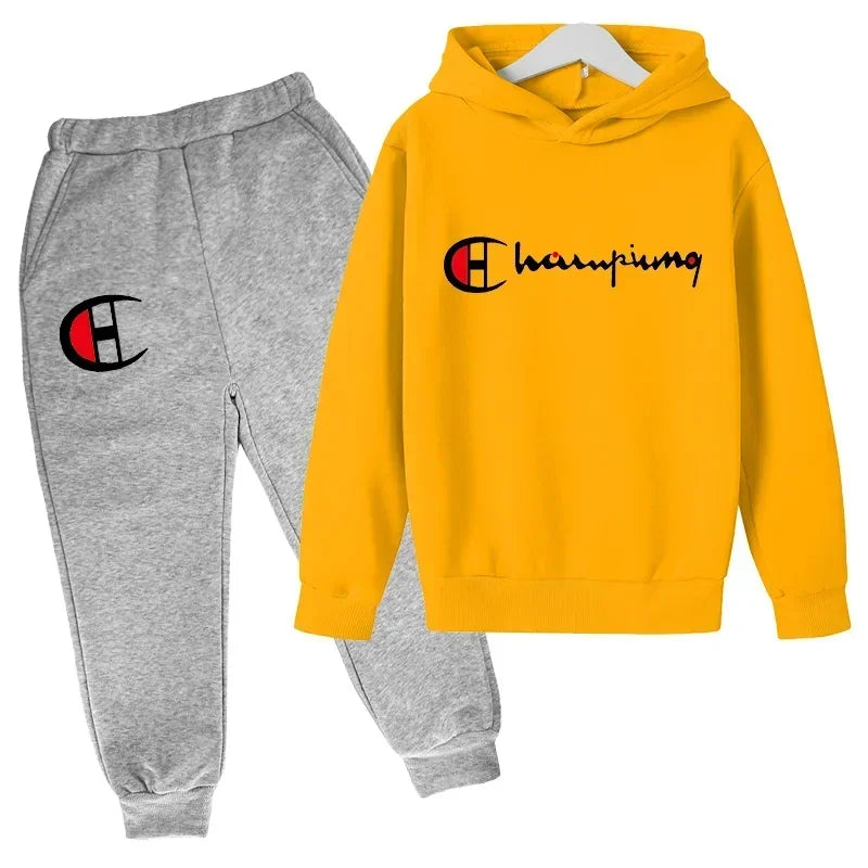 Conjunto buzo con capucha y pantalón deportivo para niños