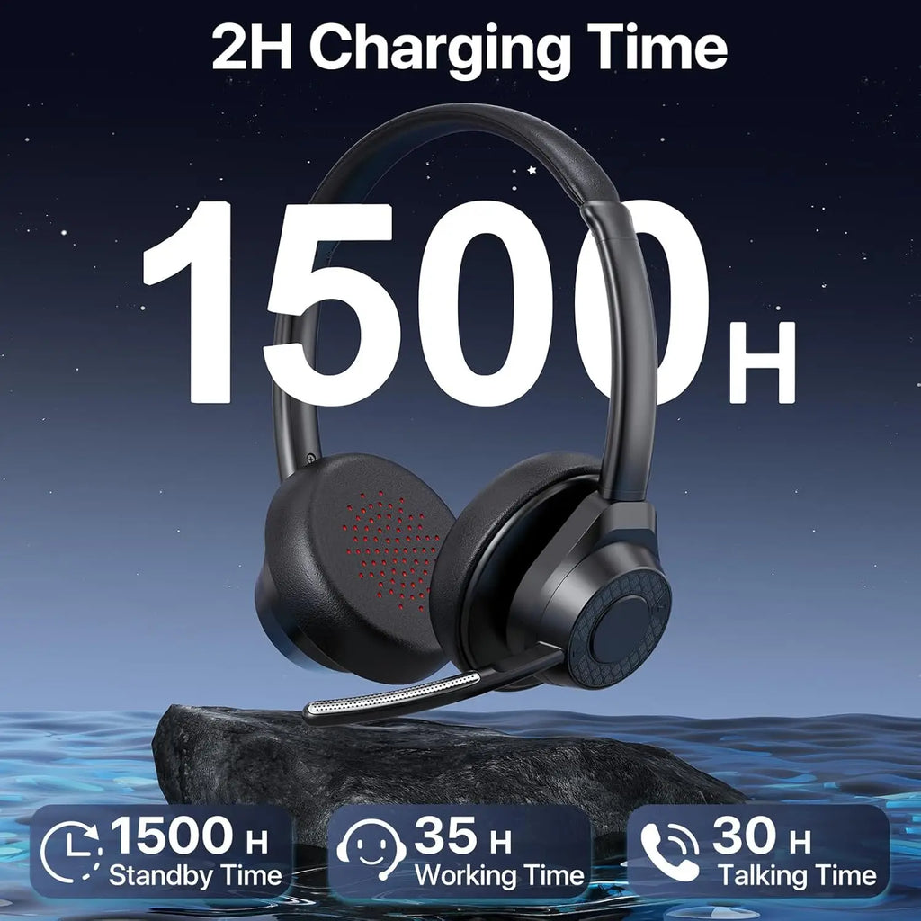 Auriculares Bluetooth 5.4 con Micrófono ENC y Conexión Multipunto