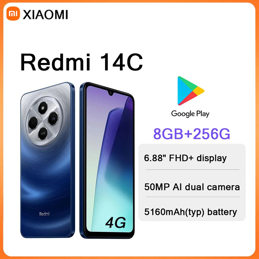 Xiaomi Redmi 14C 4G - Pantalla 6.88" 120Hz, Batería 5160mAh