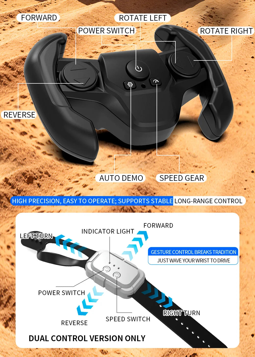 Monster Truck RC Anfibio 4WD Control Remoto Tierra y Agua