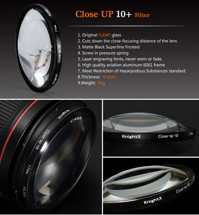 Lente Macro 10X para iPhone y Móvil, Filtro Primer Plano con Clip