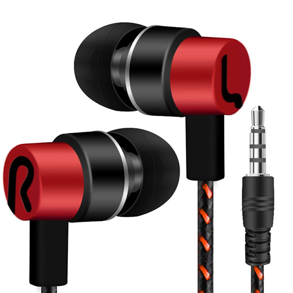 Experimente graves potentes con auriculares internos con cable, auriculares estéreo de 3,5 mm para dispositivos móviles, diseño con aislamiento de ruido