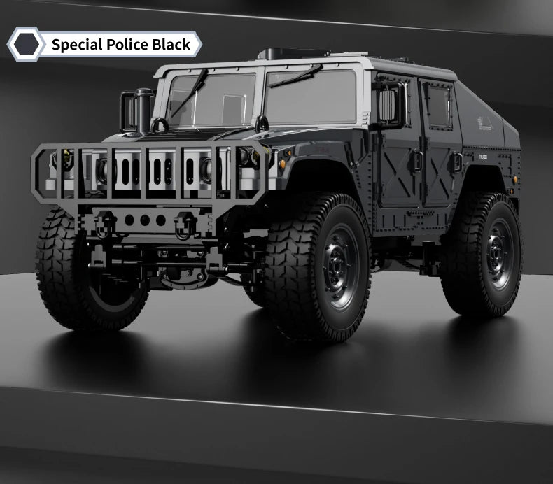 Coche RC Militar Crawler 4WD 2.4G 1:14, Vehículo Todoterreno con Accesorios