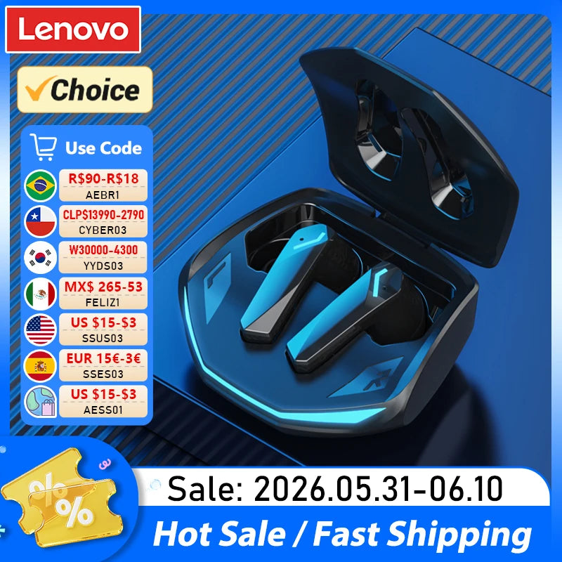 Auriculares Inalámbricos Lenovo GM2 Pro TWS Bluetooth 5.4