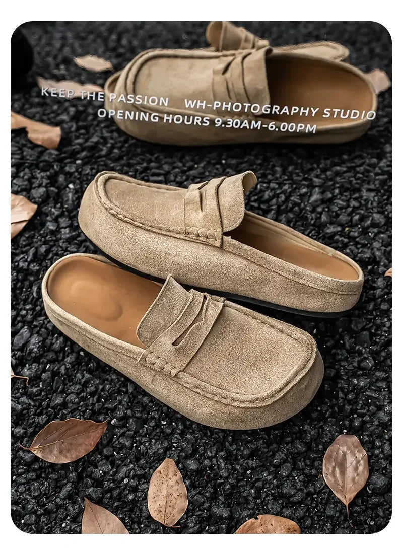 Pantuflas unisex tipo mule antideslizantes para interior y exterior
