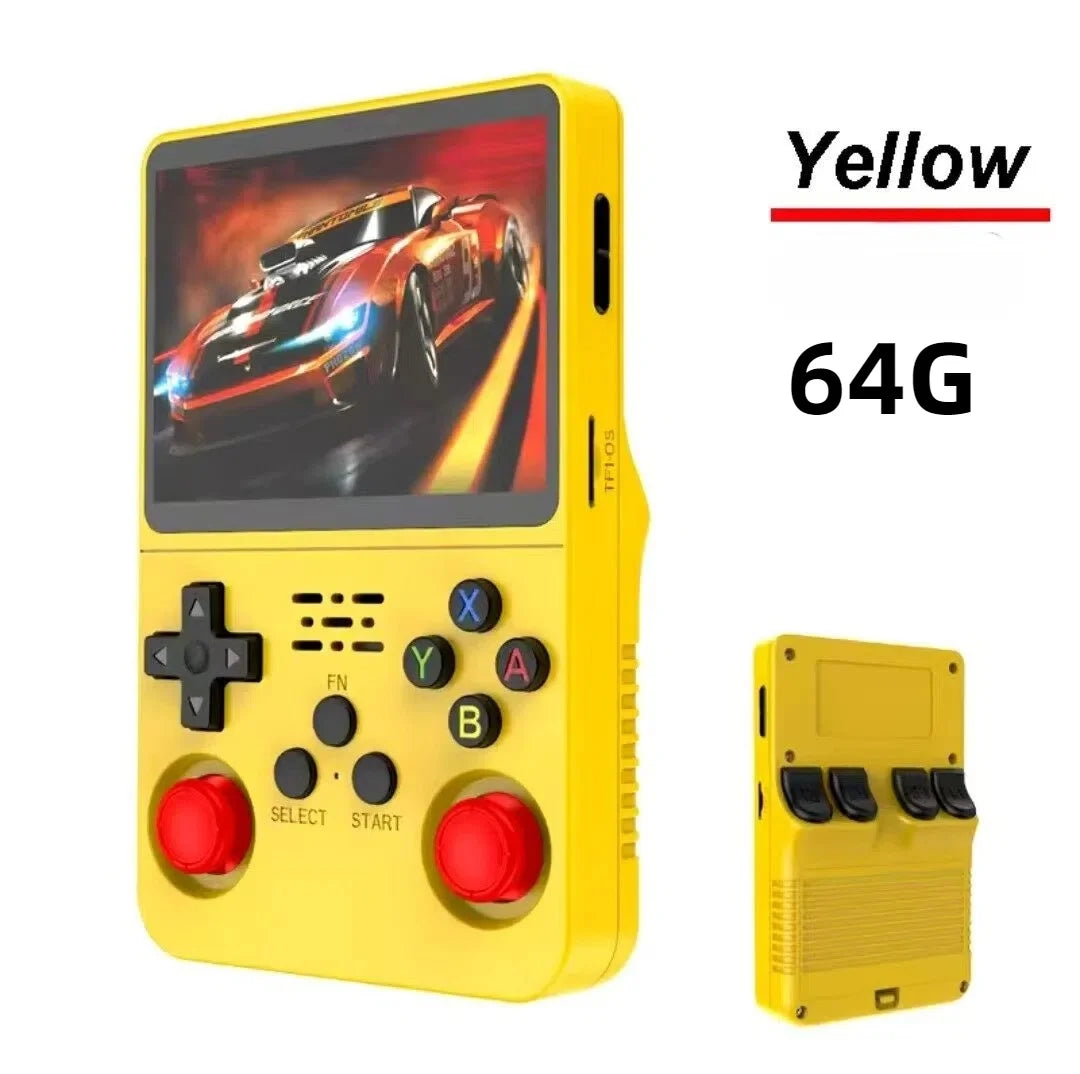 Consola de Juegos Retro R36S, Pantalla IPS de 3.5 Pulgadas, Sistema Linux, 64 GB