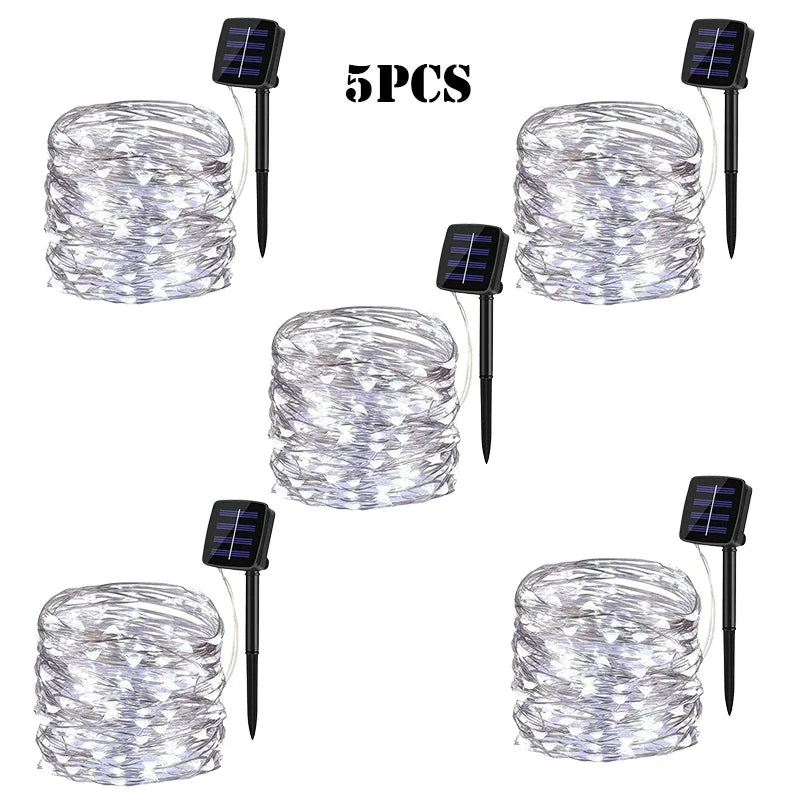 Guirnalda LED Solar para Jardín 7-32M - Impermeable IP65 8 Modos