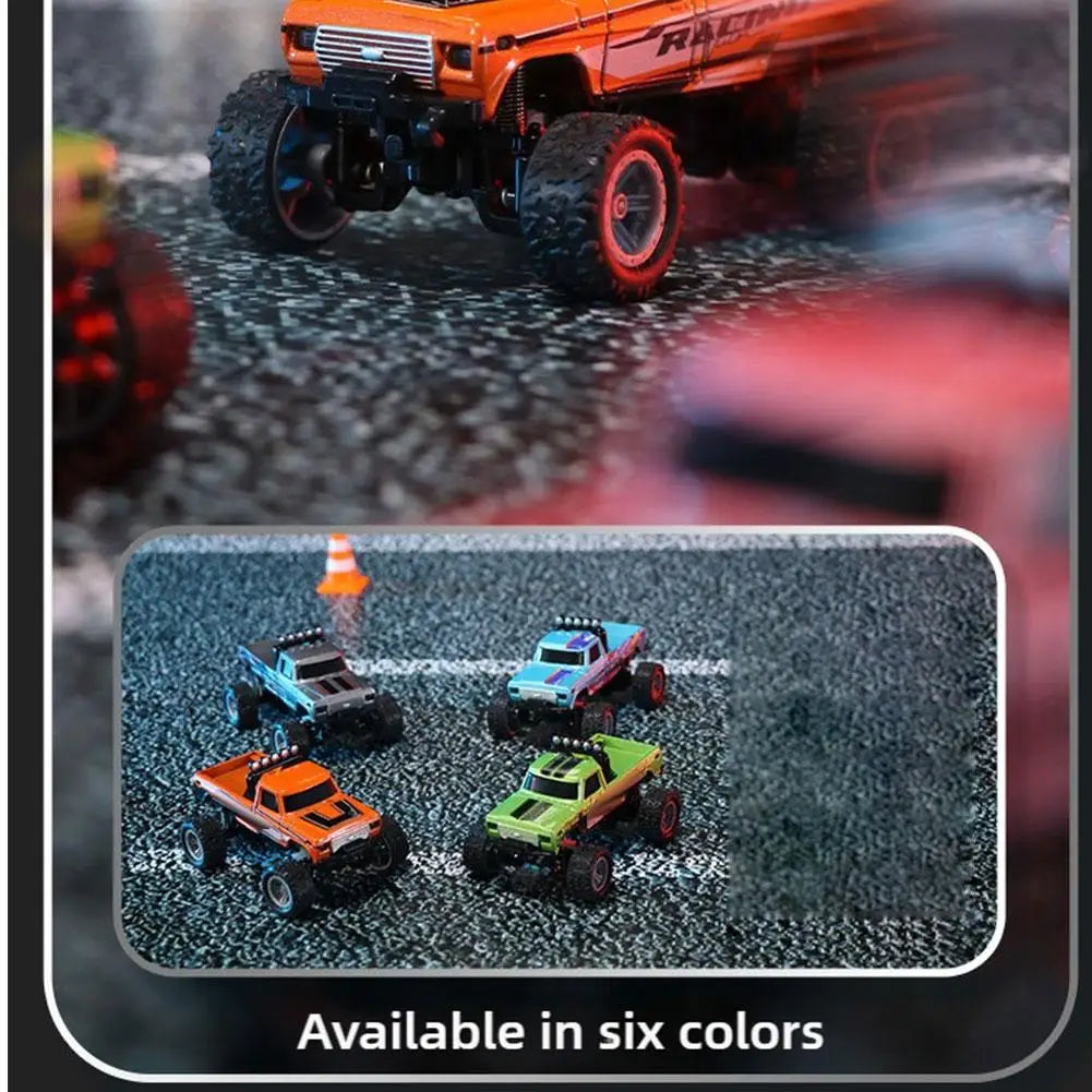 Mini coche de escalada todoterreno con Control remoto de 2,4G, camión monstruo todoterreno RC, modelo de aleación 1/64, vehículo todoterreno de juguete eléctrico