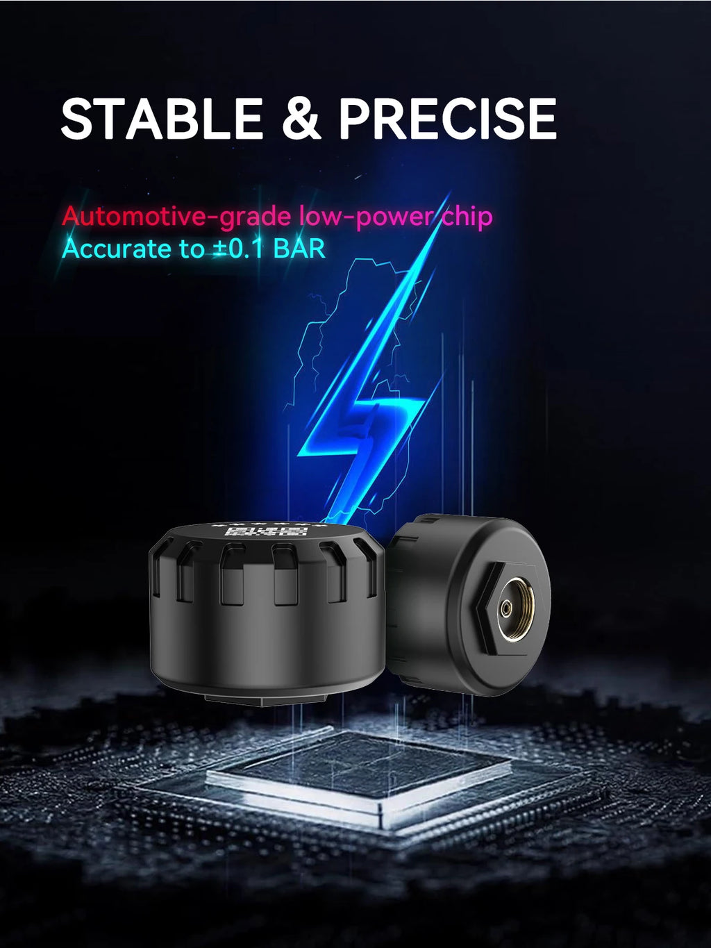 Sistema de supervisión de presión de neumáticos de motocicleta Bluetooth TPMS para motocicletas Monitor de presión y temperatura de neumáticos en tiempo Real con