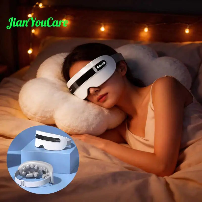 Masajeador Eléctrico de Ojos con Vapor y Música Bluetooth