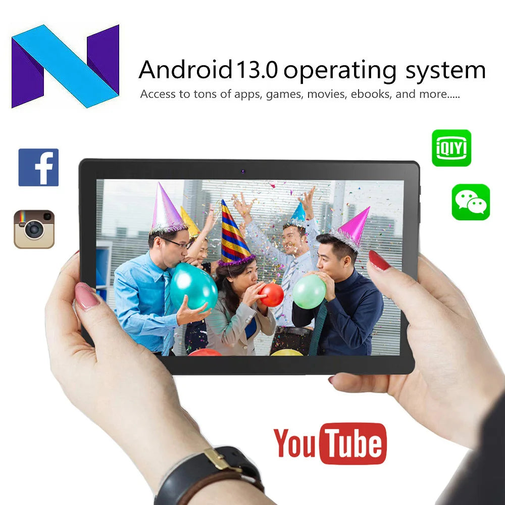 Nuevo tableta Pc ULTRA SLIM Pad de 10,1 pulgadas, Google Play, pantalla HD Octa Core, cámaras duales SIM, Sensor G, tabletas multitáctiles