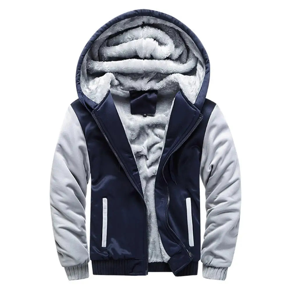 Chaqueta de Invierno con Capucha para Hombre - Camuflaje Forro Polar