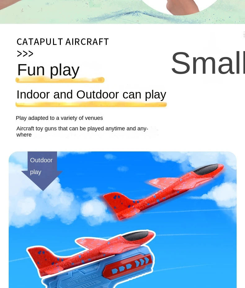 Avión de eyección al aire libre para niños, juguetes de espuma, aviones oy gun, juegos al aire libre para padres e hijos, juguetes, regalos para niños, juguete volador