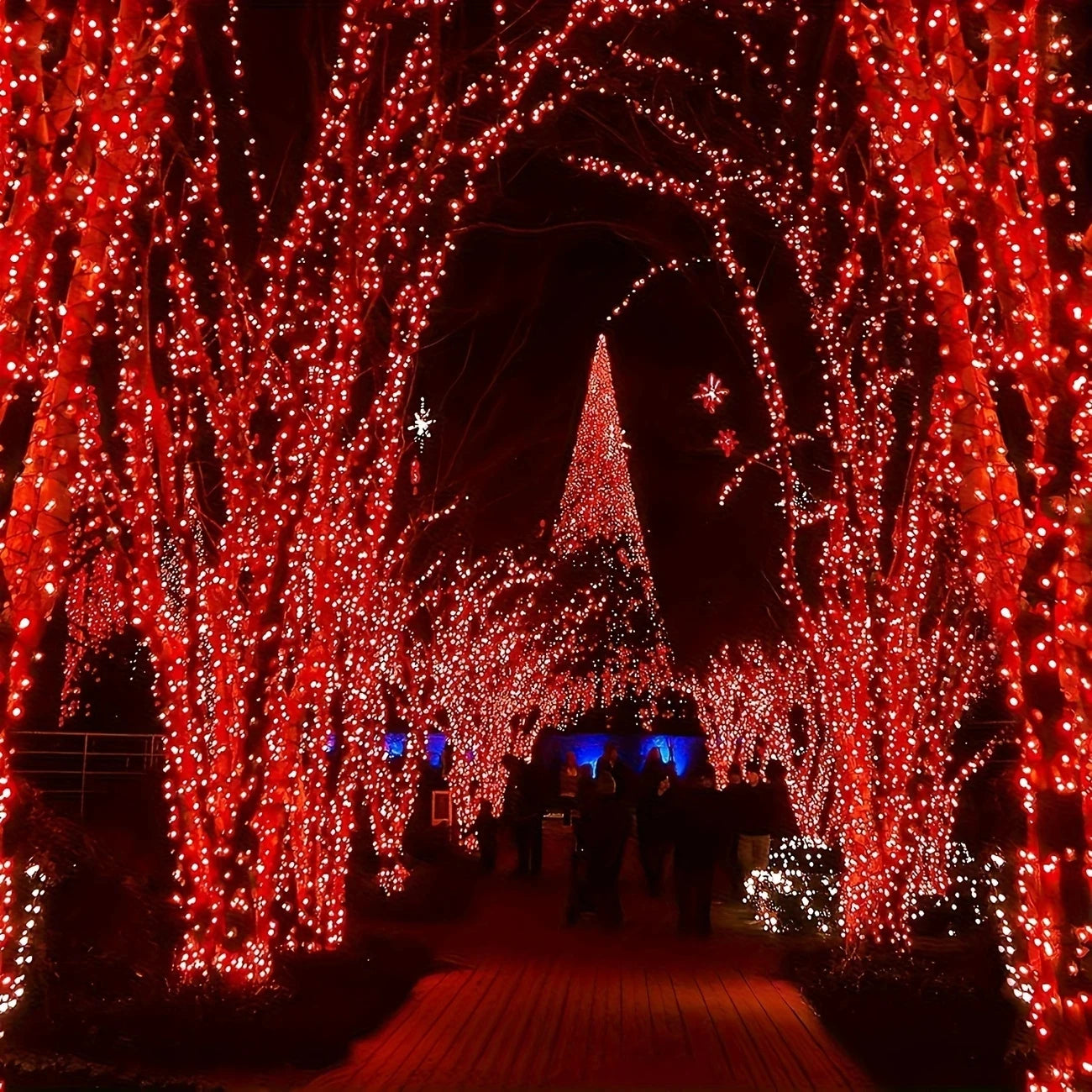 Luces navideñas solares LED 50-200 unidades para jardín y patio
