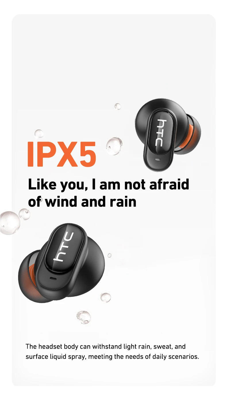 Auriculares HTC NE79 con Traducción en Tiempo Real, Bluetooth, Música HiFi, Llamadas HD, Reducción de Ruido, Auriculares Inalámbricos con Pantalla LED y Micrófono