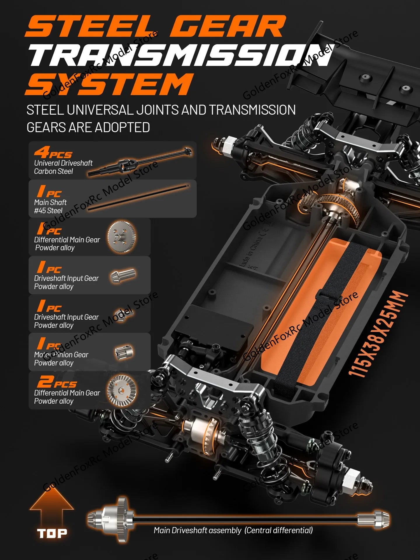 Camioneta RC 1/12 4WD sin Escobillas, Ultra Rápida, Todoterreno para Desierto