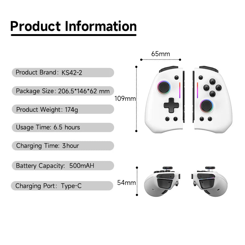 Control inalámbrico Bluetooth para Nintendo Switch, OLED y Lite, mando de juegos, mando, accesorios para juegos Hall