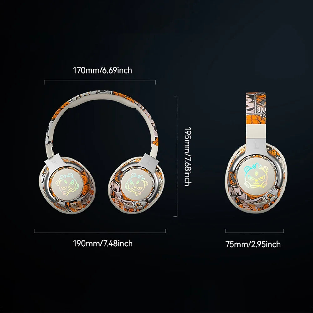 Auriculares Gaming Bluetooth 5.3 RGB Baja Latencia