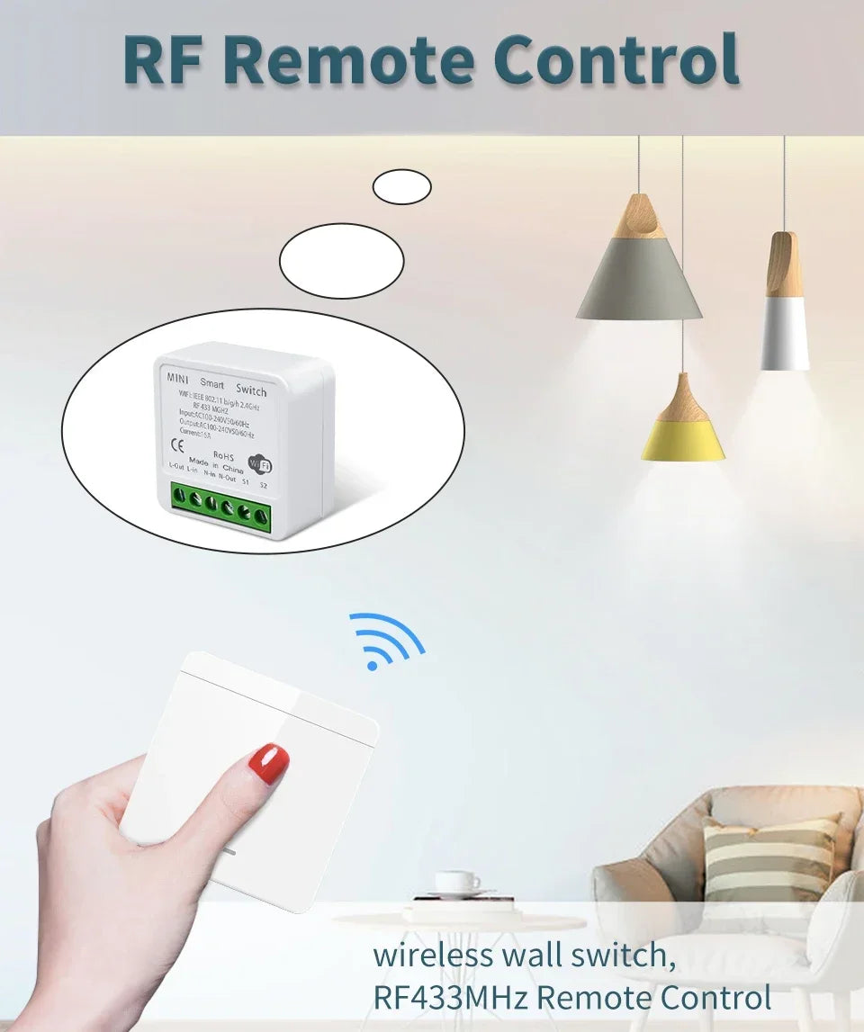 Interruptor WiFi Inteligente Tuya para Iluminación LED