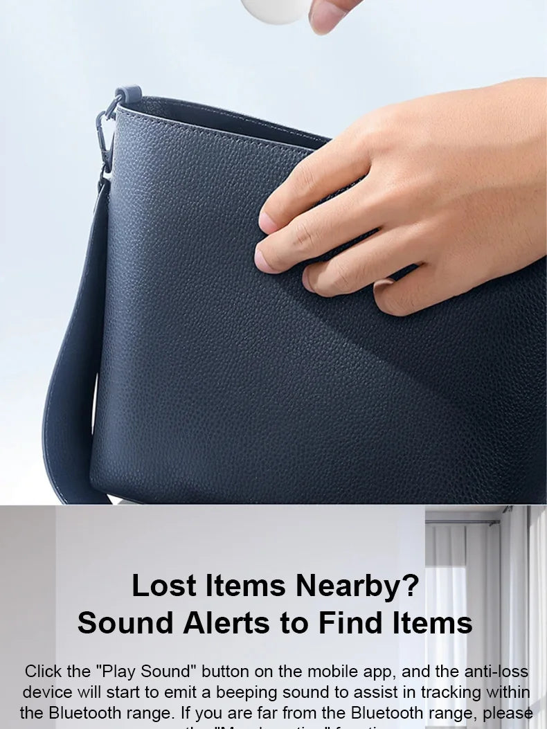 Mini Rastreador Inteligente Compatible con la Aplicación Apple Find My, Localizador Antipérdida para Mascotas, Perros, Gatos, Llaves, Carteras, Equipaje, Teléfonos, Niños, Ancianos