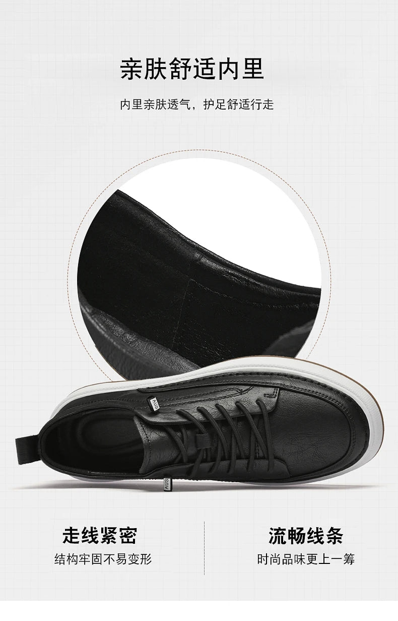 Zapatos de cuero genuino para hombre de marca, cómodas plantillas de suela blanda, zapatos Oxford informales para hombre, calzado deportivo para exteriores