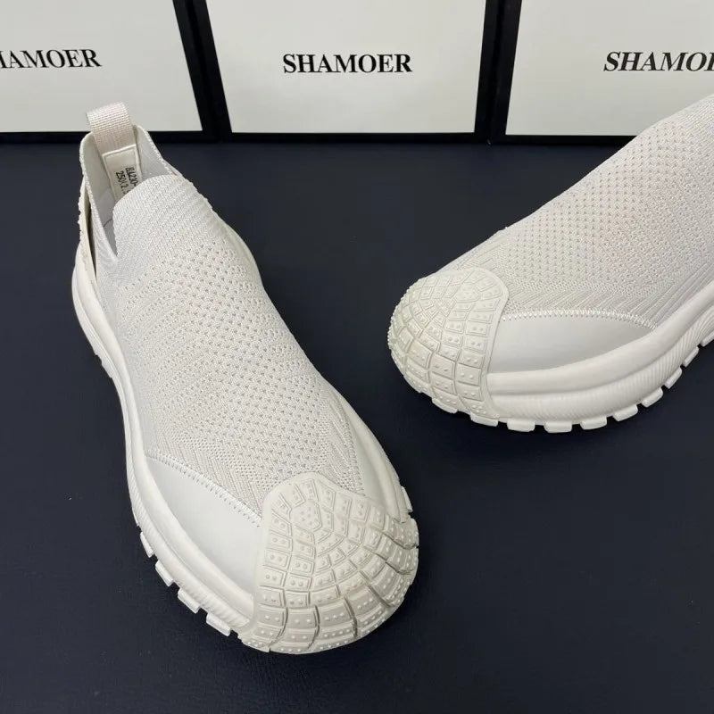 Zapatos planos ligeros de marca informales transpirables para hombre, zapatillas cómodas de moda, zapatos de hombre de talla grande