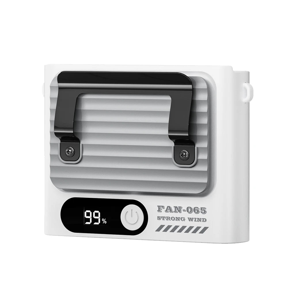 Ventilador portátil con clip 4000mAh, 5 velocidades, pantalla digital