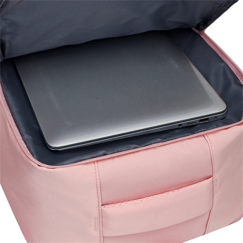 2 Piezas 180 °     Conjunto de Mochila y Bolso Tote de Apertura Total, Equipaje de Mano de Gran Capacidad Aprobado por Aerolíneas para Viajes y Uso Diario